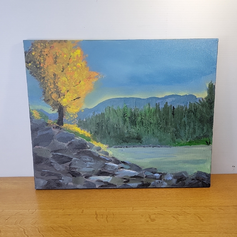 Maple Tree Over-Look Acylic Painting 16 X 20" Canvas